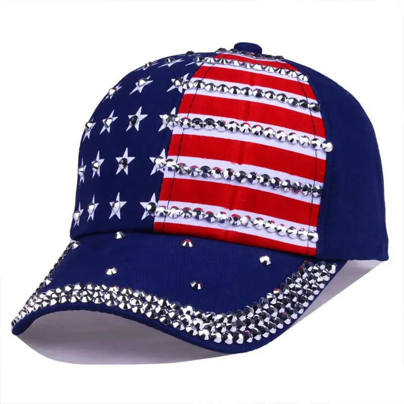 Casquette U.S.A Bling-Bling (Modèle: Bleu)