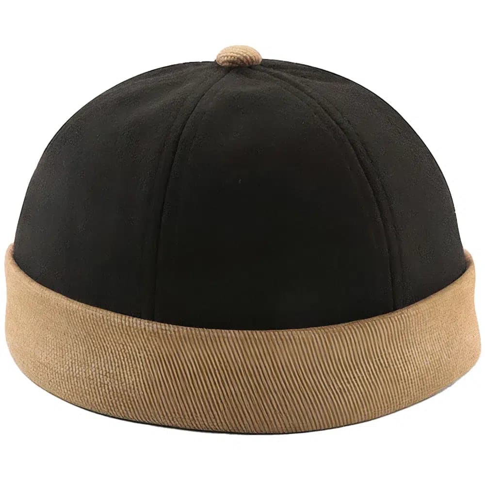 Casquette Docker Bicolore (Couleur: Noir & Or)