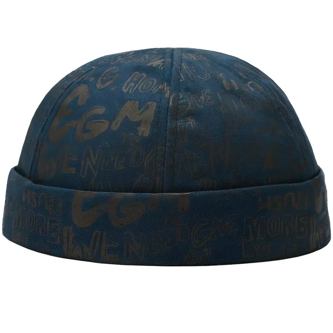 Casquette Docker Graffiti (Couleur: Bleu)