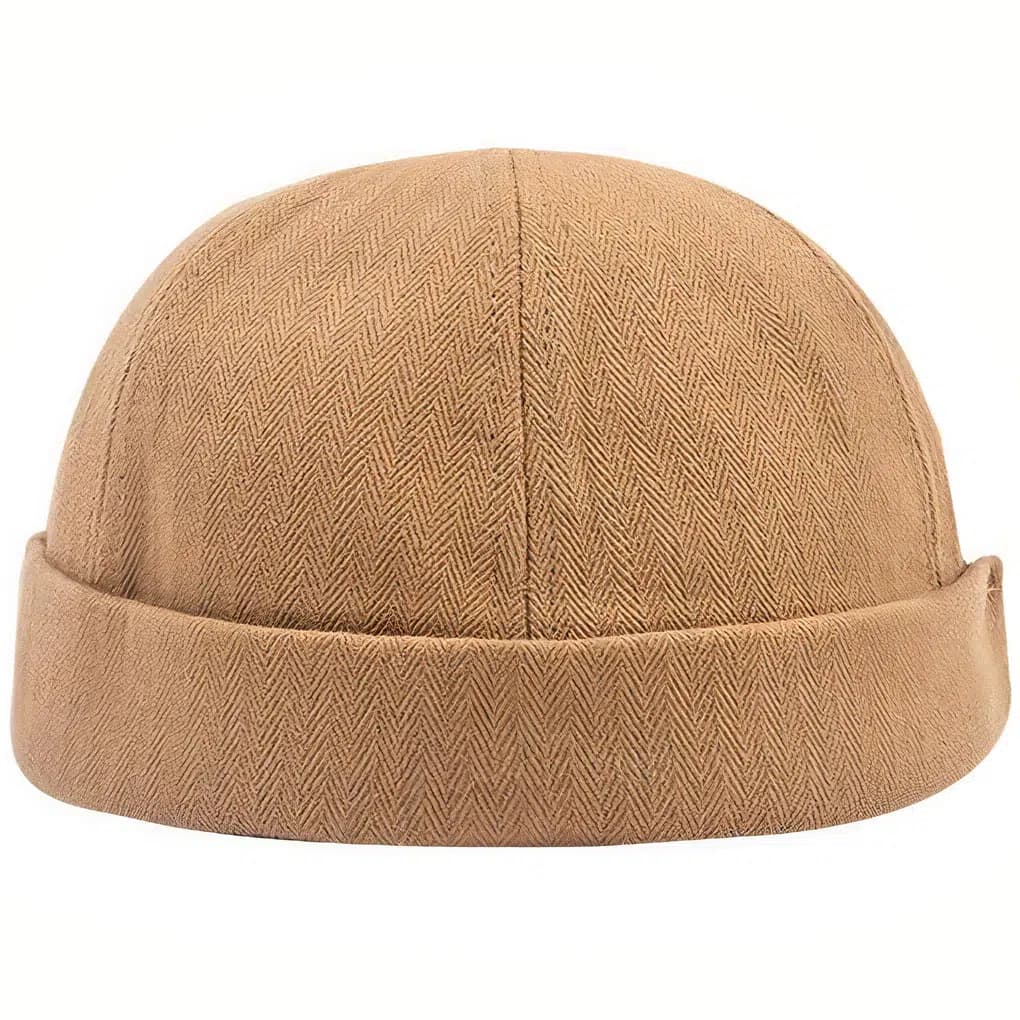 Casquette Docker Tissu Chevron (Couleur: Beige)