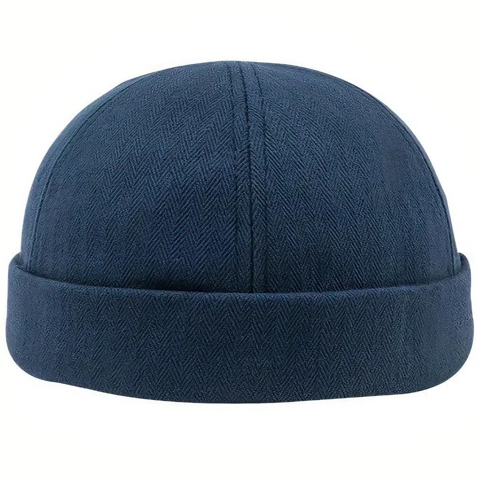Casquette Docker Tissu Chevron (Couleur: Bleu)