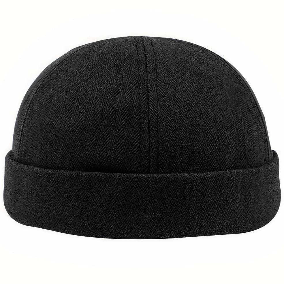 Casquette Docker Tissu Chevron (Couleur: Noir)