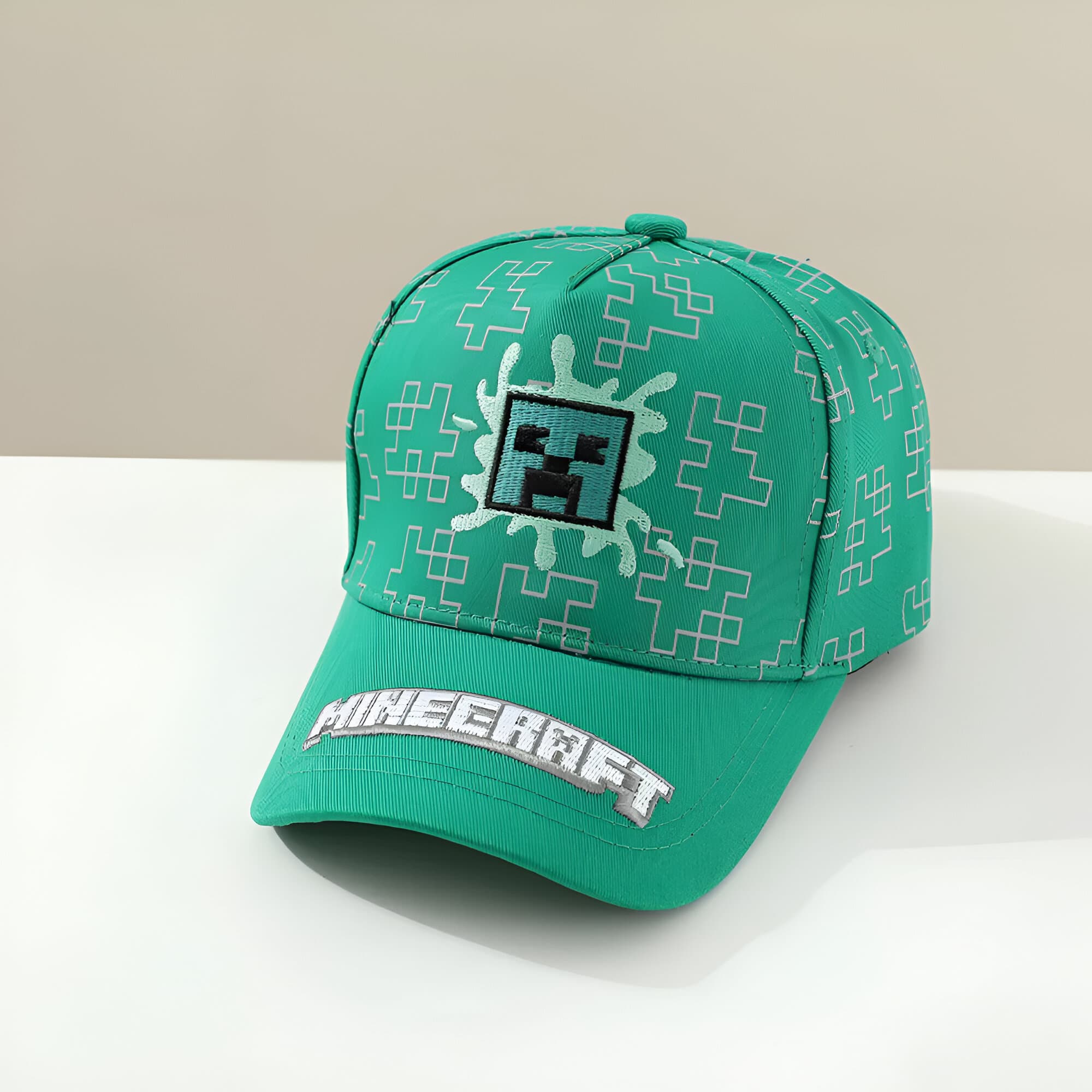 Casquette Baseball Minecraft (Couleur: Creeper 4)