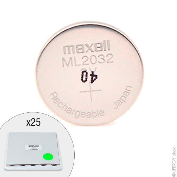 Maxell - Accus bouton Lithium ML2032 3V 65mAh