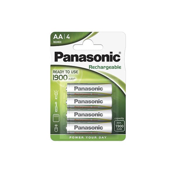 Panasonic - Accus NiMH blister x4 AA PANASONIC READY TO USE 1.2V 1900mAh