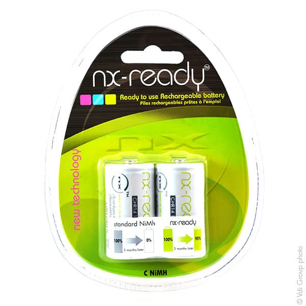 NX - Accus NiMH blister x2 C NX READY 1.2V 4000mAh