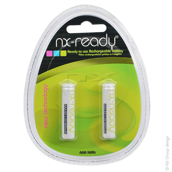 NX - Accus NiMH blister x2 AAA NX READY 1.2V 800mAh