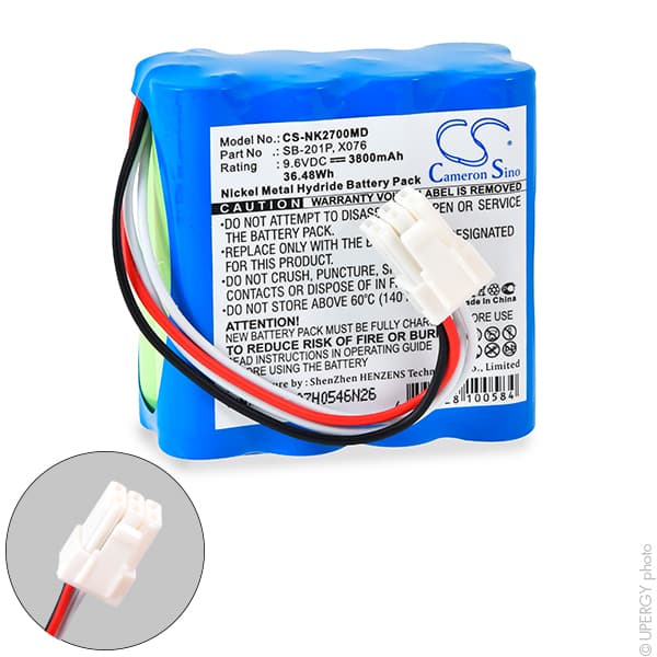 CS - Batterie médicale rechargeable Nihon Kohden X076 9.6V 3800mAh