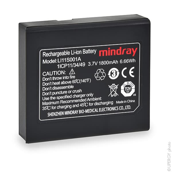 Mindray - Batterie médicale rechargeable Mindray PM60 3.7V 1.8Ah