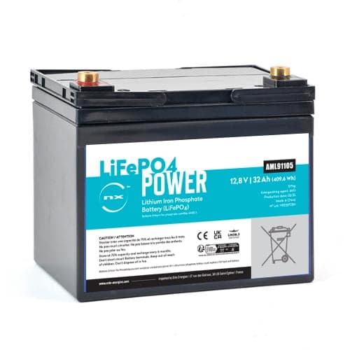 NX - Batterie Lithium Fer Phosphate NX LiFePO4 POWER UN38.3 12.8V 32Ah M6-F