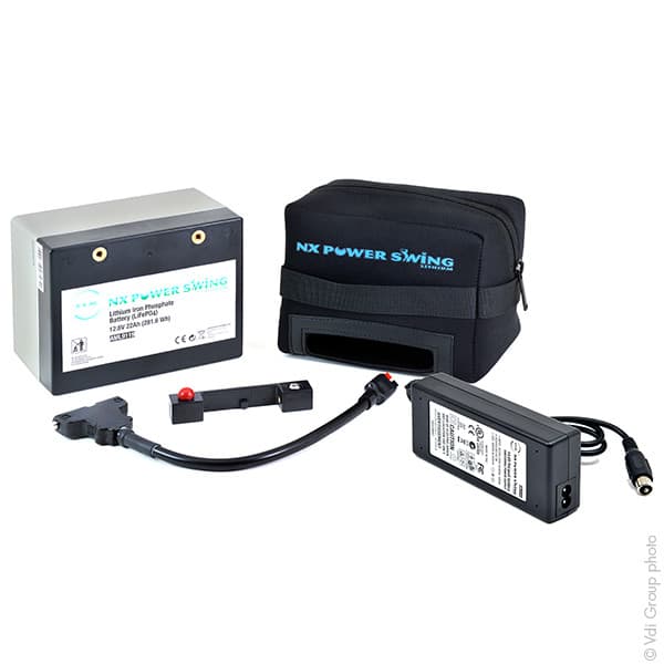 NX - Batterie Lithium Fer Phosphate Golf NX Power Swing UN38.3 12V 22Ah UN38.3 + chargeur 4A