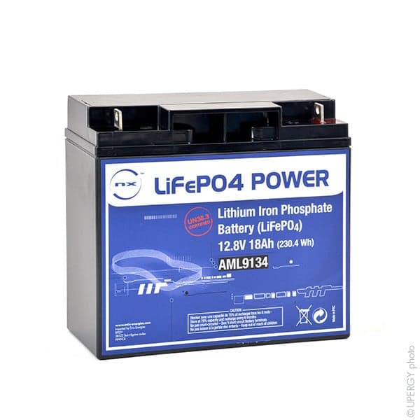 NX - Batterie Lithium Fer Phosphate NX LiFePO4 POWER UN38.3 (230.4Wh) 12.8V 18Ah M6-M