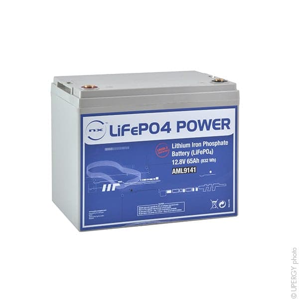 NX - Batterie Lithium Fer Phosphate NX LiFePO4 POWER UN38.3 (832Wh) 12.8V 65Ah M8-F