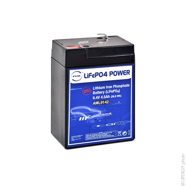 NX - Batterie Lithium Fer Phosphate UN38.3 (28.8Wh) 6.4V 4.5Ah F4.8