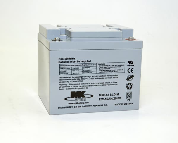 MK Powered - Batterie plomb AGM M50-12 SLD M 12V 50Ah M6-F