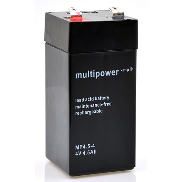 Multipower - Batterie plomb AGM MP4.5-4 4V 4.5Ah F6.35