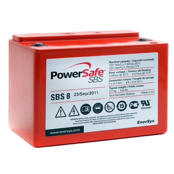 Enersys - Batterie plomb pur Powersafe SBS8 12V 7Ah M4-F