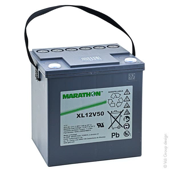 Exide - Batterie plomb AGM MARATHON XL12V50 12V 50.4Ah M6-F