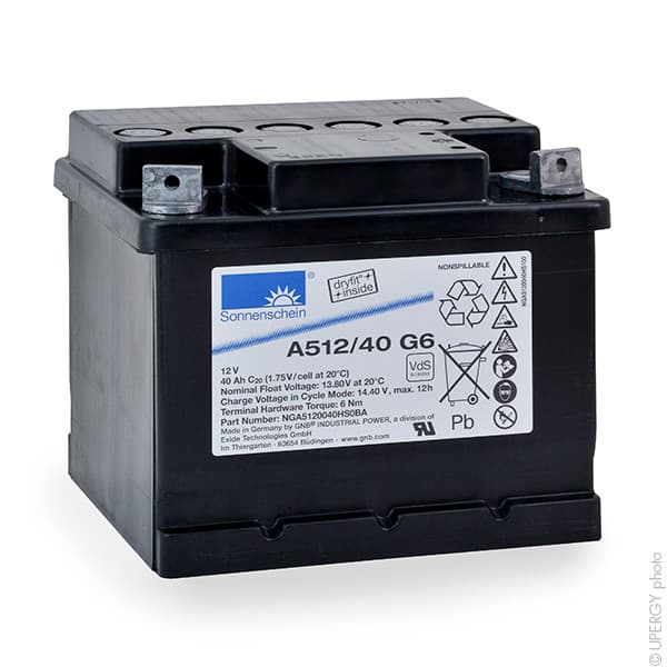 Sonnenschein - Batterie plomb etanche gel A512/40 G6 12V 40Ah M6-M