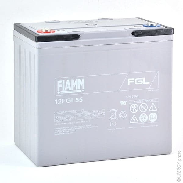 Fiamm - Batterie plomb AGM 12FGL55 12V 55Ah M6-F