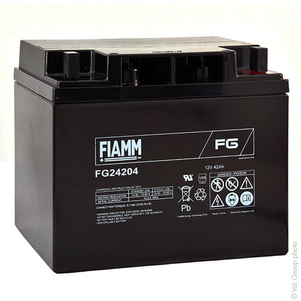 Fiamm - Batterie plomb AGM FG24204 12V 42Ah M6-M