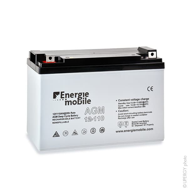 EM - Batterie plomb AGM AGM12-110 12V 110Ah M8-F