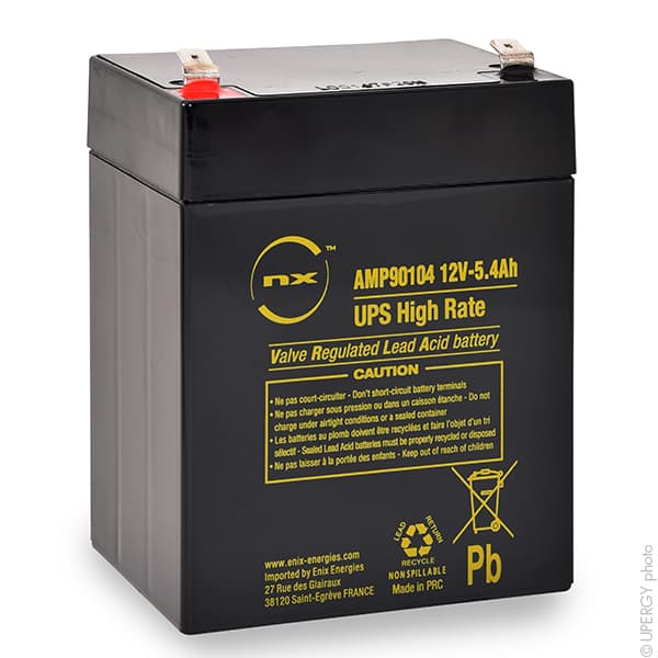 NX - Batterie onduleur (UPS) NX 5.4-12 UPS High Rate 12V 5.4Ah F6.35