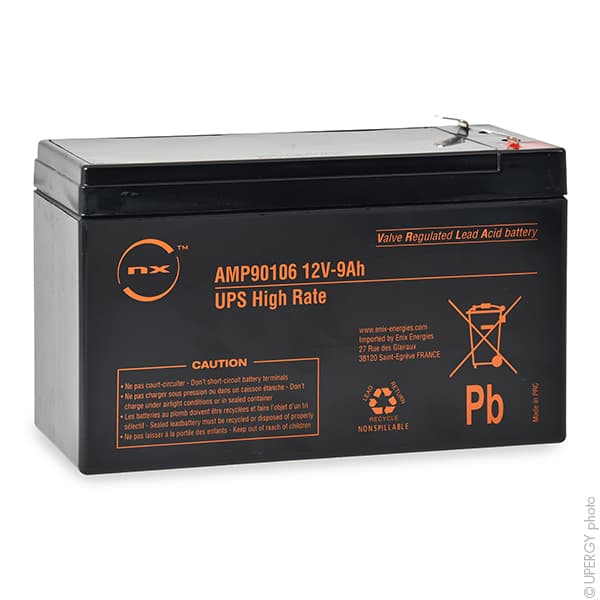 NX - Batterie onduleur (UPS) NX 9-12 UPS High Rate 12V 9Ah F6.35