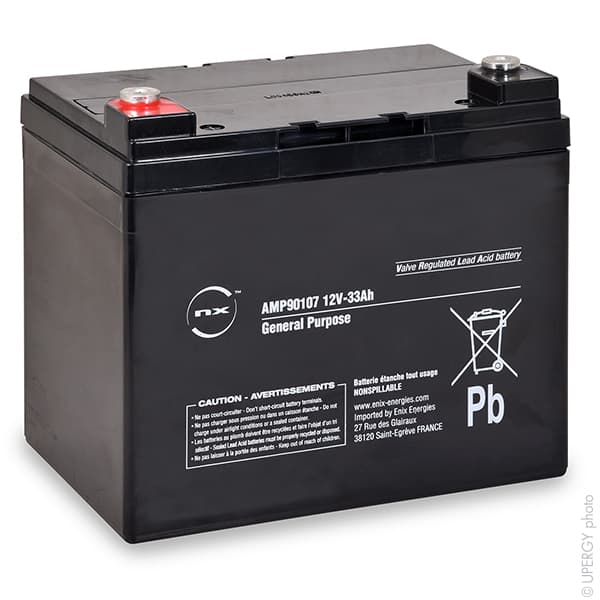 NX - Batterie plomb AGM NX 33-12 General Purpose 12V 33Ah M6-F