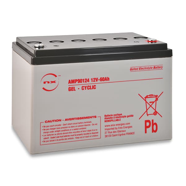 NX - Batterie plomb etanche gel NX 60-12 Cyclic 12V 60Ah M6-F