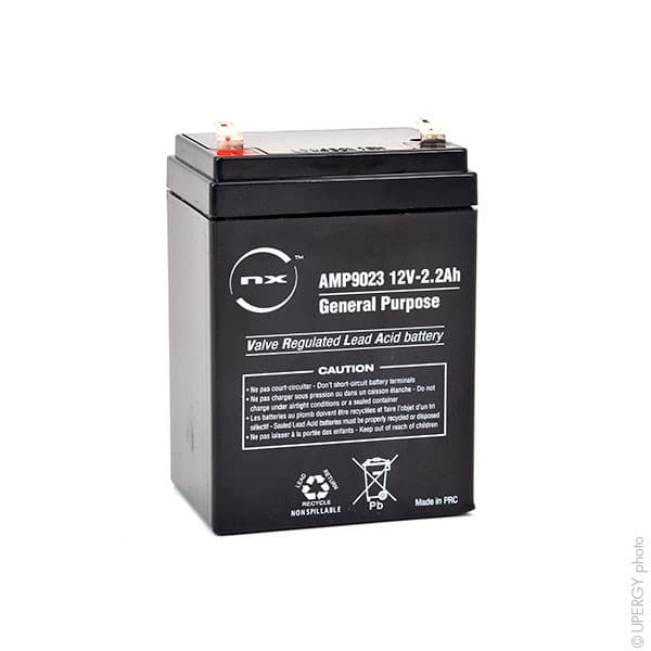 NX - Batterie plomb AGM NX 2.2-12 General Purpose 12V 2.2Ah F4.8
