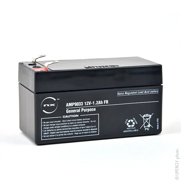 NX - Batterie plomb AGM NX 1.2-12 General Purpose FR 12V 1.2Ah F4.8