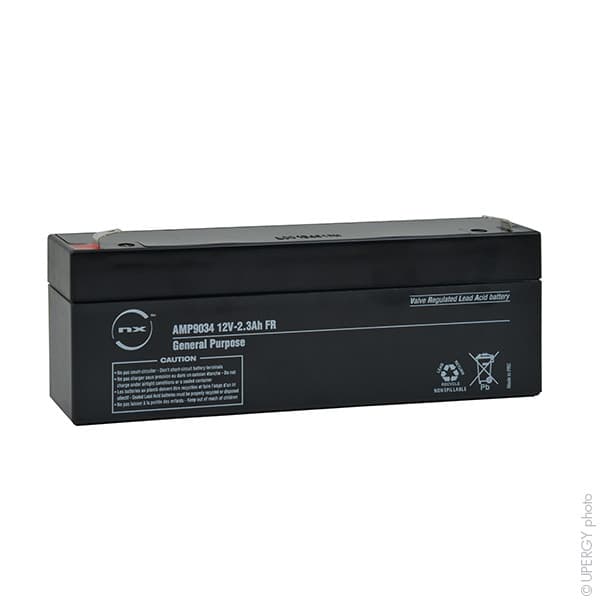 NX - Batterie plomb AGM NX 2.3-12 General Purpose FR 12V 2.3Ah F4.8