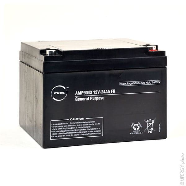 NX - Batterie plomb AGM NX 24-12 General Purpose FR 12V 24Ah M5-F