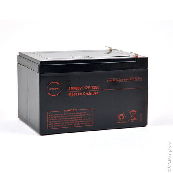 NX - Batterie plomb AGM NX 13-12 Cyclic 12V 13Ah F6.35