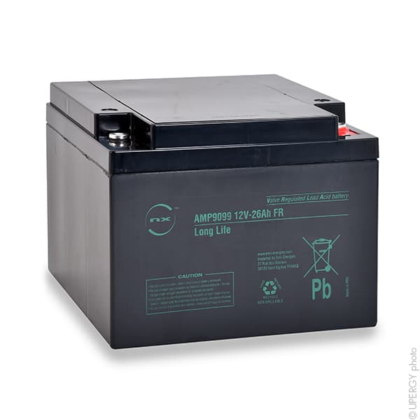 NX - Batterie plomb AGM NX 26-12 Long Life FR 12V 26Ah M5-F