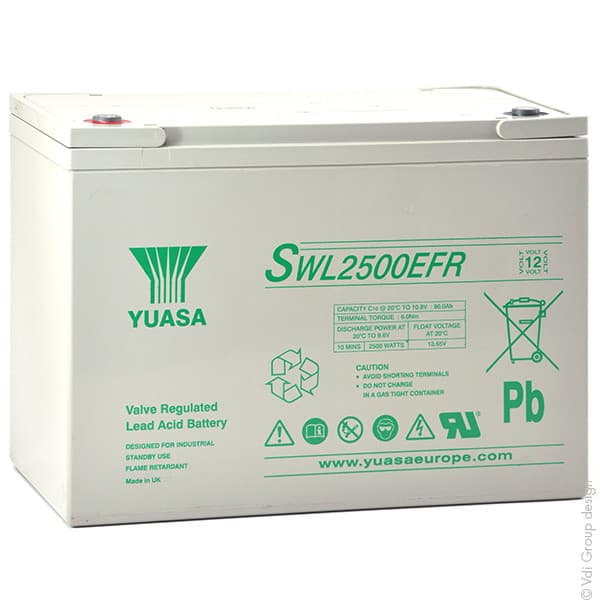 Yuasa - Batterie onduleur (UPS) YUASA SWL2500EFR 12V 93.6Ah M6-F