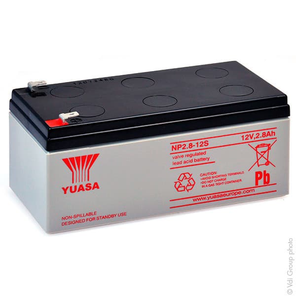 Yuasa - Batterie plomb AGM YUASA NP2.8-12 12V 2.8Ah F4.8