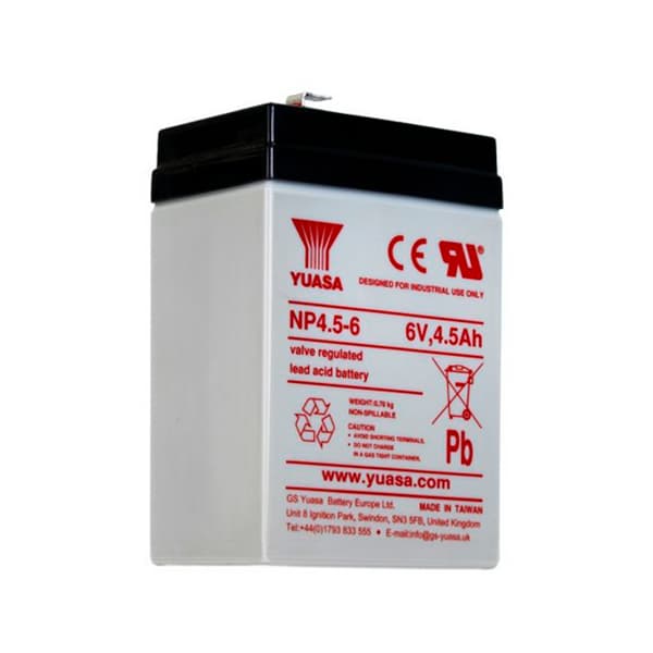 Yuasa - Batterie plomb AGM YUASA NP4.5-6FR 6V 4.5Ah F4.8