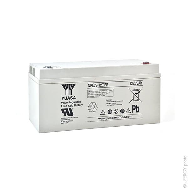 Yuasa - Batterie plomb AGM YUASA NPL78-12 IFR 12V 78Ah M8-F