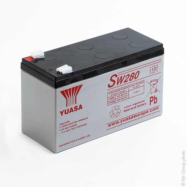 Yuasa - Batterie onduleur (UPS) YUASA SW280 12V 7.6Ah F6.35
