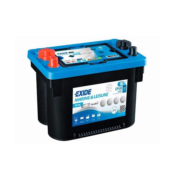 Exide - Batterie bateau EXIDE Dual AGM EP450 (450Wh) 12V 50Ah Auto