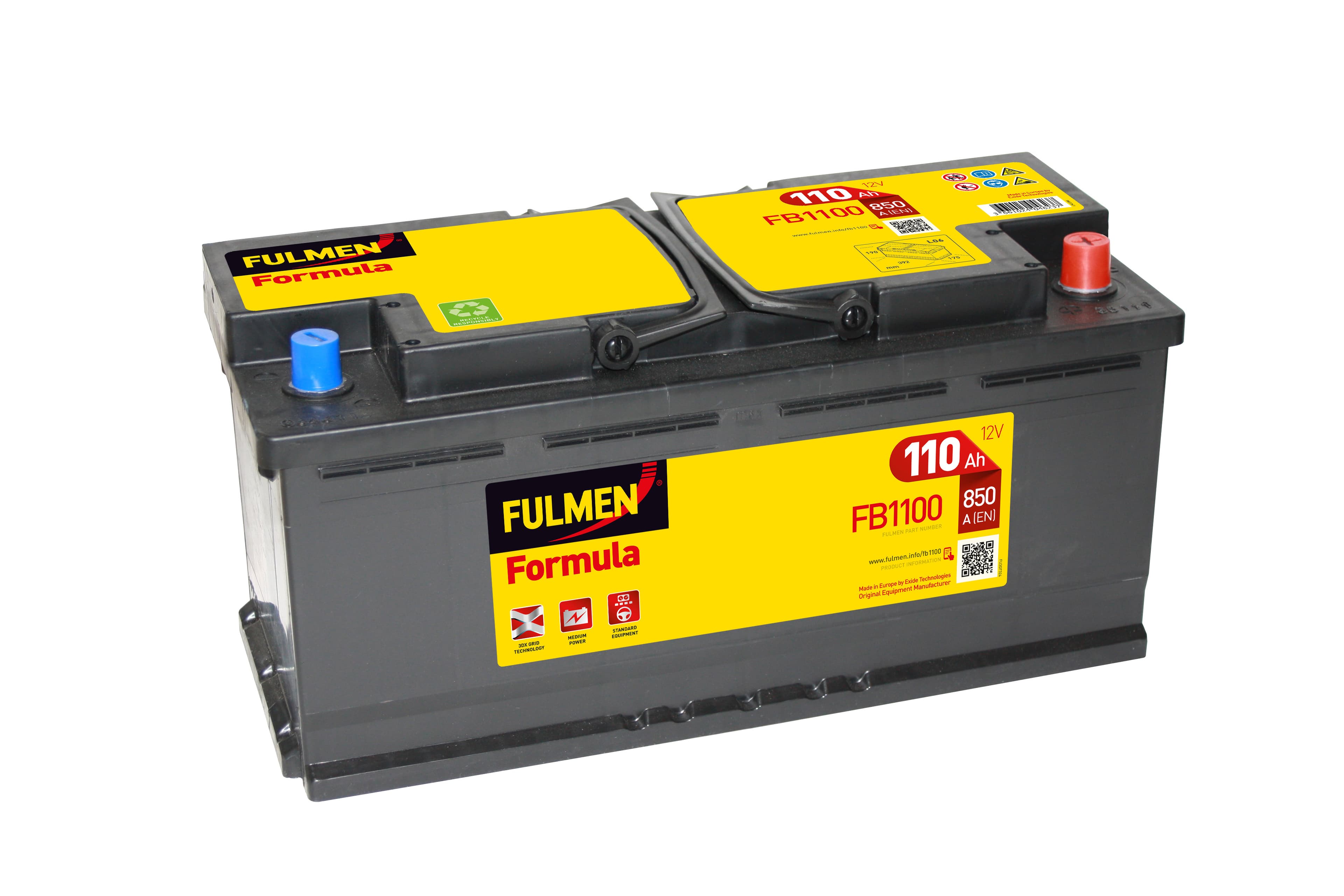 Fulmen - Batterie voiture FULMEN Formula FB1100 12V 110Ah 850A