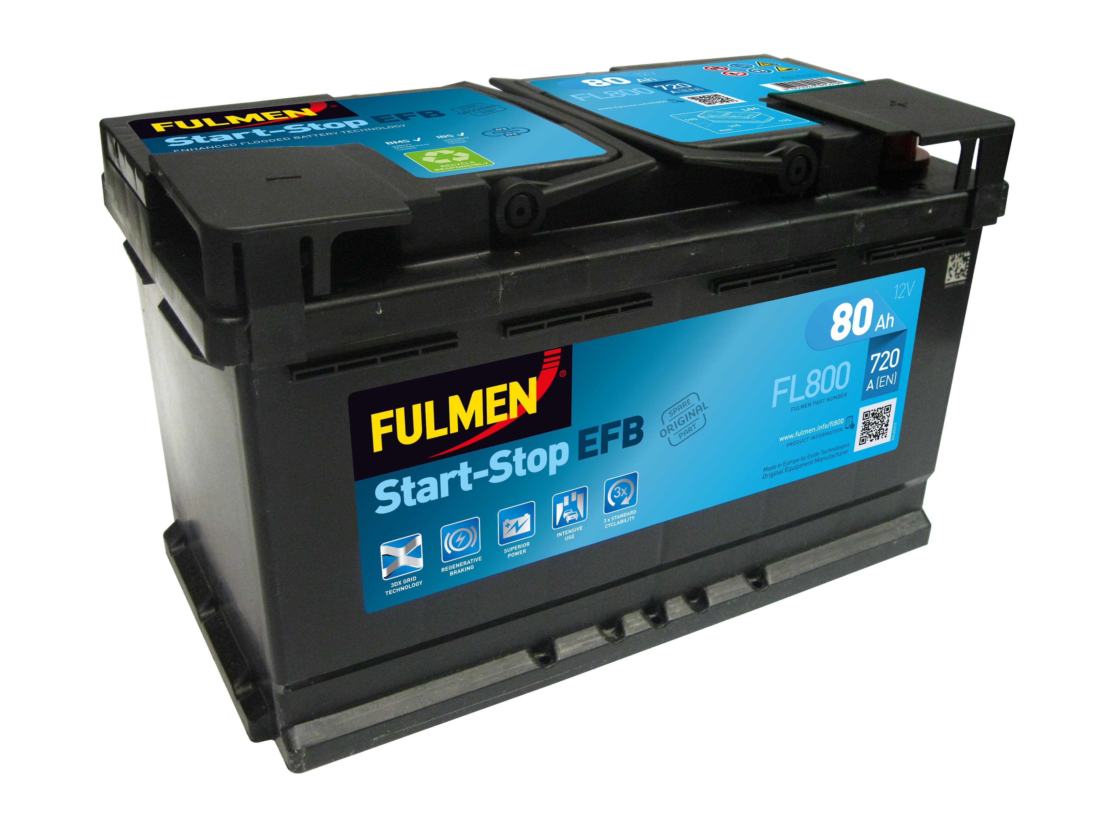 Fulmen - Batterie voiture Fulmen Start-Stop EFB FL800 12V 80Ah 720A