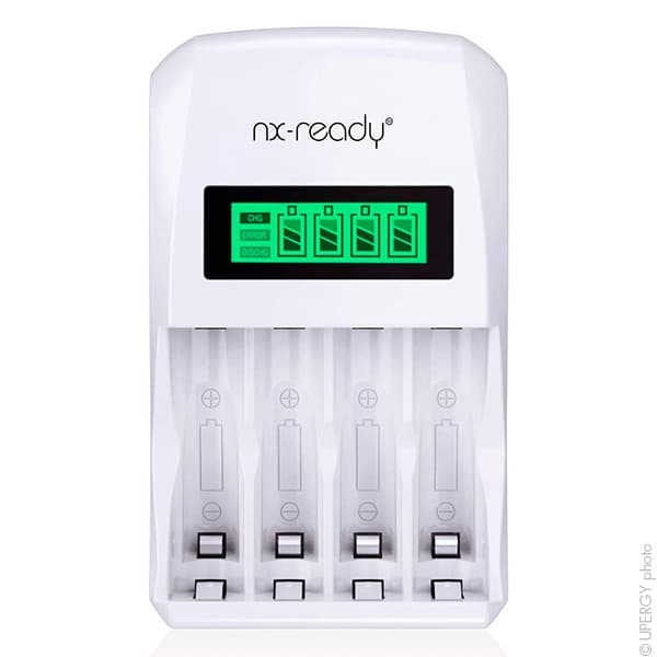 NX - Chargeur piles rapide NX READY pour 4AA ou 4AAA NiMH/NiCd