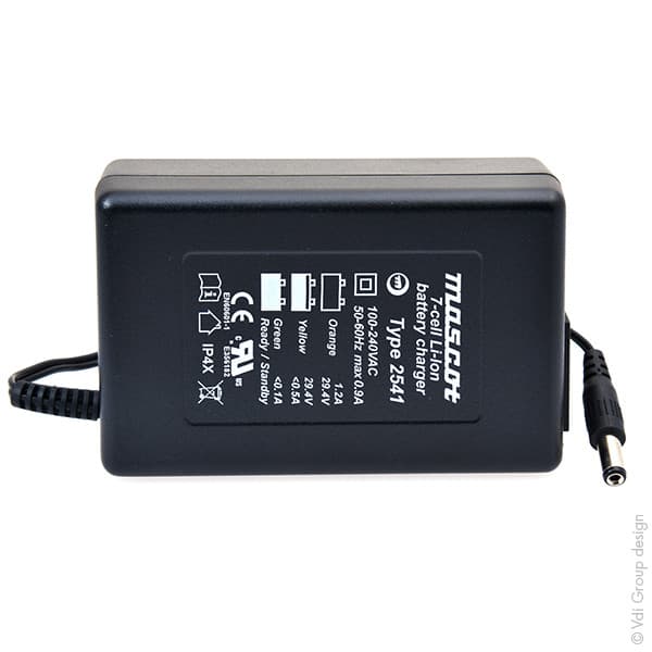 Mascot - Chargeur lithium-ion Mascot 2541LI 7S 29.4V/ 1.2A 230V - Sortie 5.5 x 2.1mm