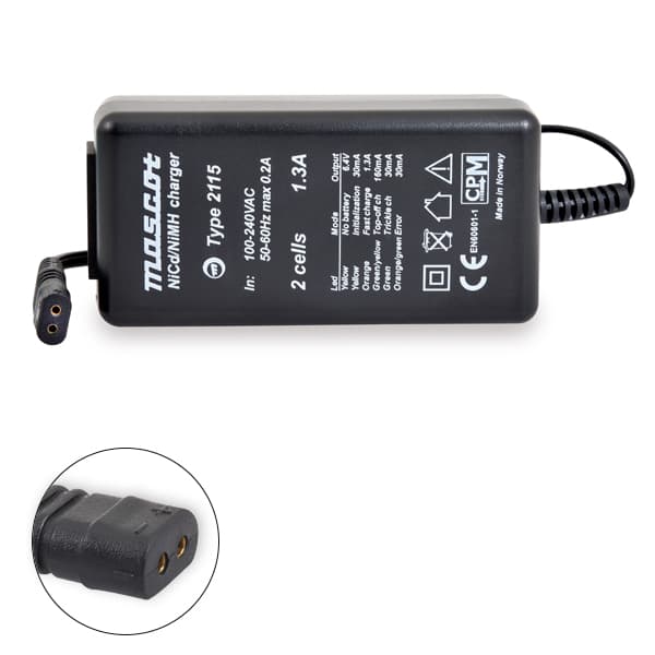 Mascot - Chargeur NiCd/NiMH 2 cellules/1.3A 110-230V Mascot 2115