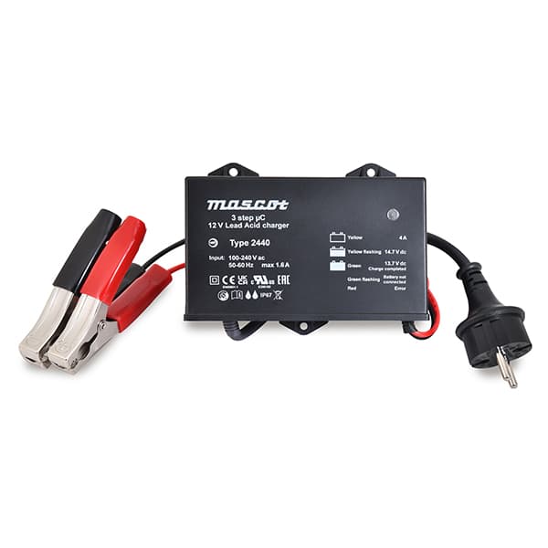 Mascot - Chargeur plomb Mascot 2440 LA 12V/4A - IP67 - cable secteur EU
