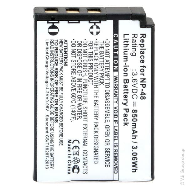 NX - Batterie  photo - caméra 3.6V 850mAh