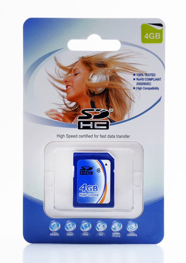 SD - Carte Memoire SDHC 4GB blister